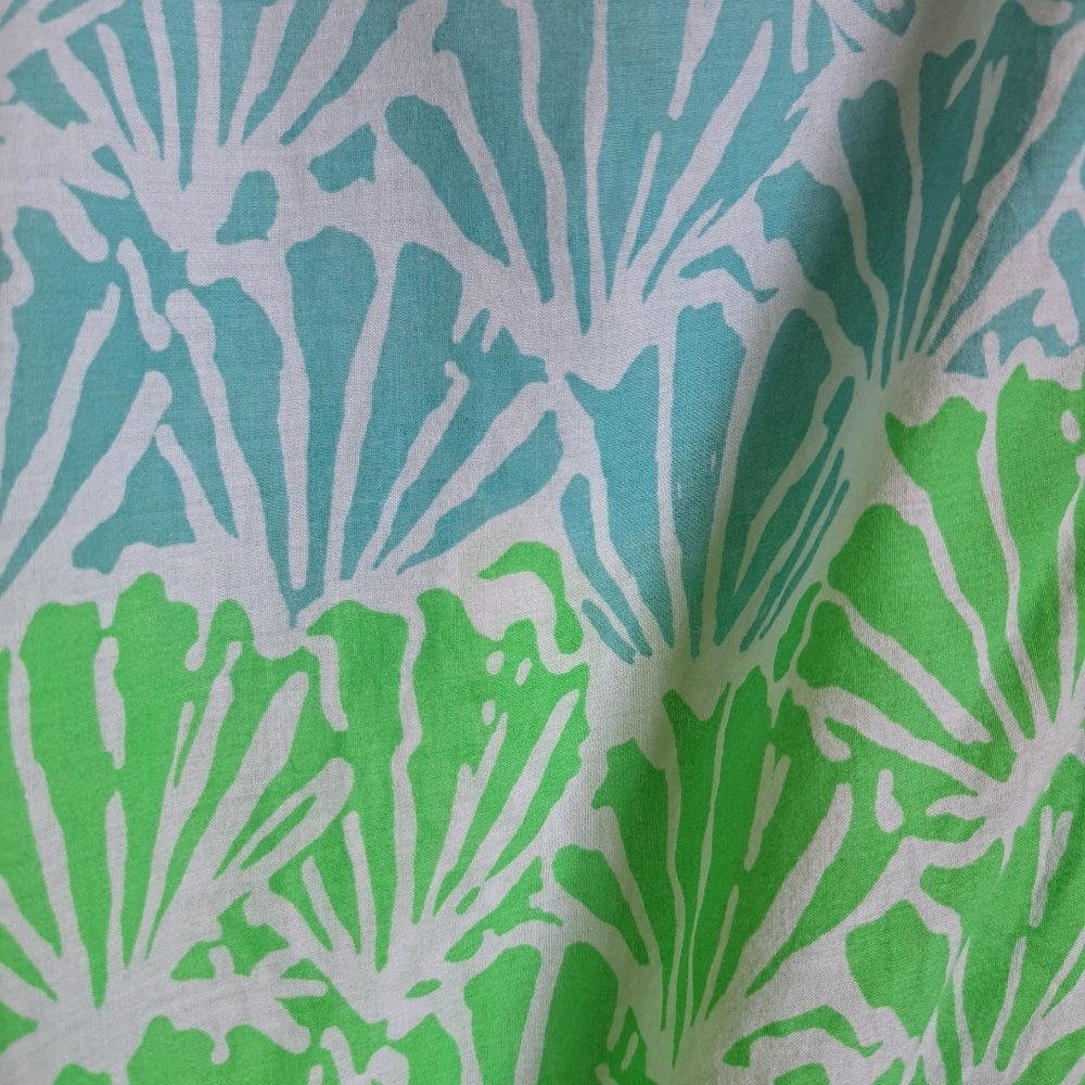 Lilly Pulitzer Captiva Tunic Blue Green Shell Print Longsleeve Button Up Size XS - Picture 7 of 12